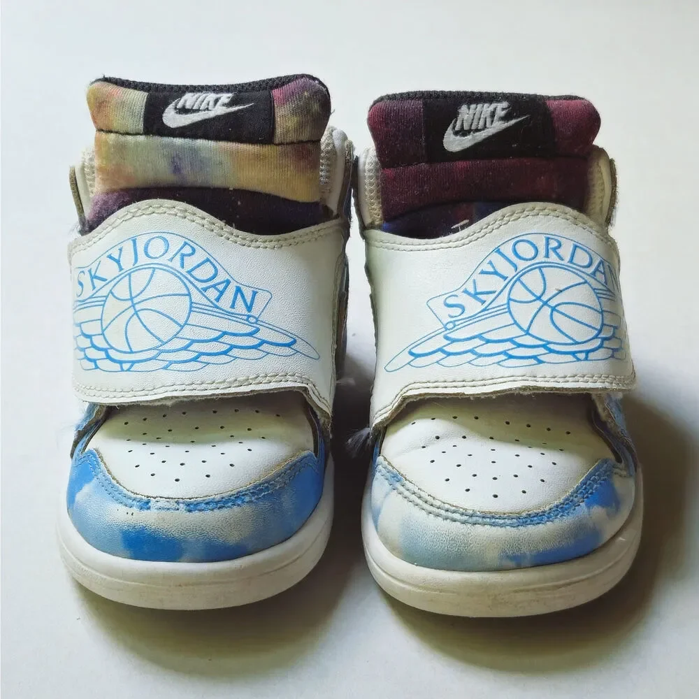 Nike Sky Jordan 1 Fearless Toddler Sneakers | Blue Sky Clouds | Size 9 C